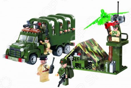 Игровой конструктор Brick «Военный грузовик» 811