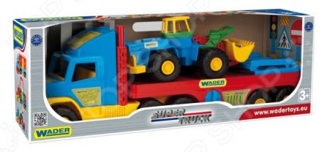 Машинка игрушечная Wader с трактором Super Truck