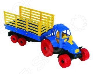 Машинка игрушечная Нордпласт «Трактор с прицепом»