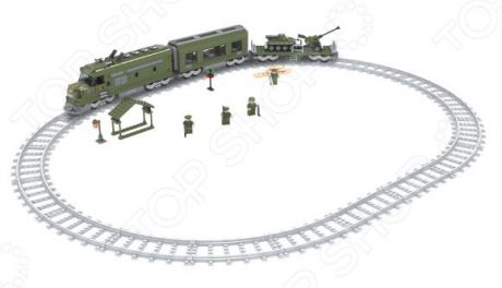 Набор конструктора железнодорожный Голубая стрела «Военный эшелон»