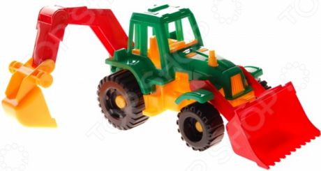 Трактор игрушечный Нордпласт «Ижора с грейдером и ковшом»
