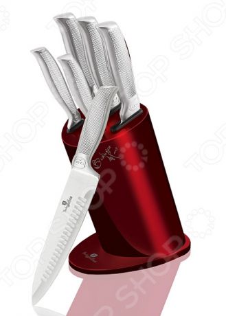 Набор ножей Berlinger Haus Kikoza 6. Цвет: красный