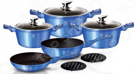 Набор посуды для готовки Berlinger Haus Royal blue Metallic. Количество предметов: 10