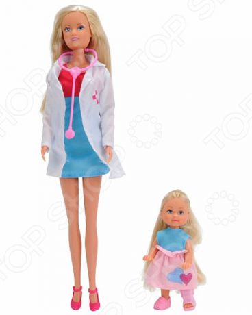 Кукла с аксессуарами Simba Штеффи-врач и Еви на костылях