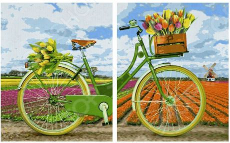 Набор для рисования по номерам Schipper «Диптих. Голландский велосипед»