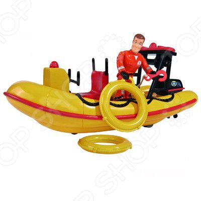 Набор игровой для мальчика Simba с фигуркой «Лодка спасателей»