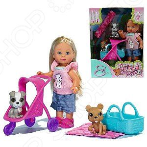 Кукла с аксессуарами Simba «Еви с двумя собачками и коляской»