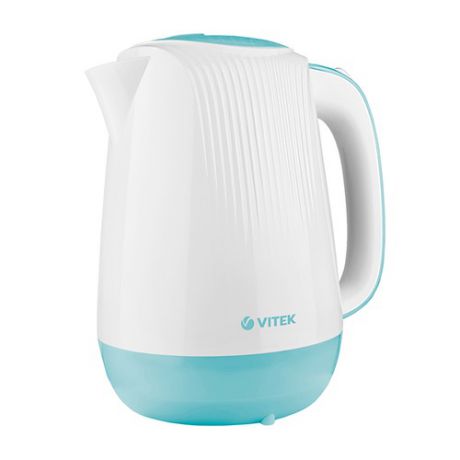 Чайник электрический VITEK VT-7059, 2200Вт, белый и голубой