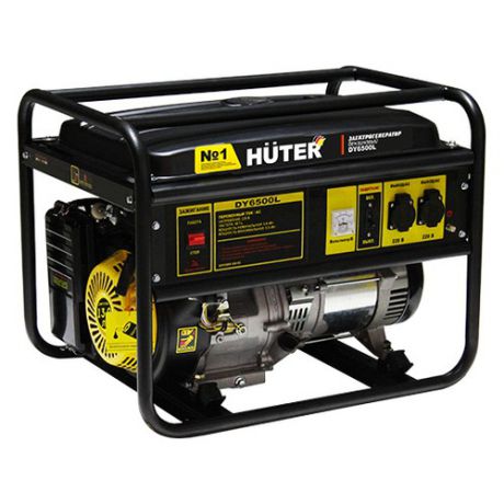 Бензиновый генератор HUTER DY6500L, 220 В, 5.5кВт