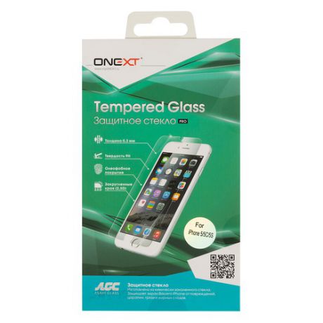 Защитное стекло для экрана ONEXT для Apple iPhone 5/5s/5c/SE, 1 шт [40596]