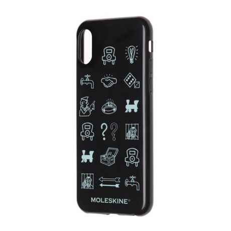 Чехол (клип-кейс) MOLESKINE IPHXXX MONOPOLY Icons, для Apple iPhone 8, черный [mo2chpxlemob]