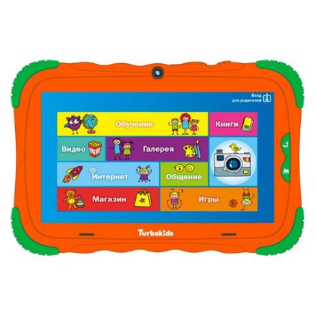 Детский планшет TURBO TurboKids S5 16Gb, Wi-Fi, Android 7.1, оранжевый [рт00020489]