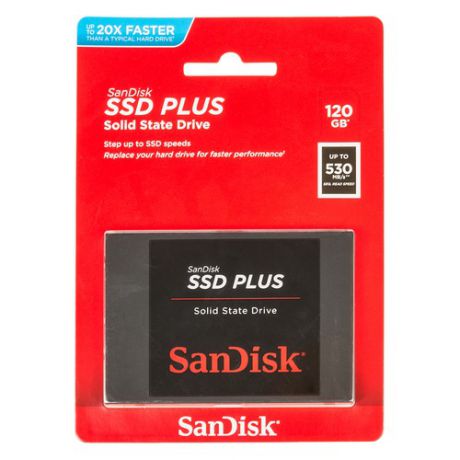 SSD накопитель SANDISK SSD PLUS SDSSDA-120G-G27 120Гб, 2.5", SATA III