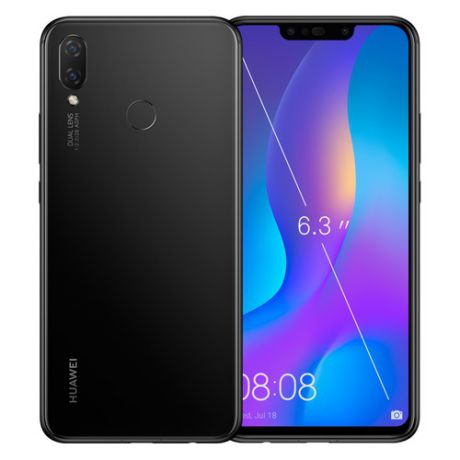 Смартфон Huawei Nova 3i 64Gb 4Gb черный 3G 4G 2Sim 6.3" 1080x2340 And8.1 24Mpix 802.11 a/b/g/n/ac BT