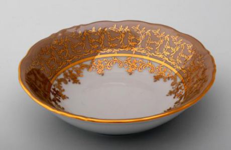 Набор тарелок суповых Bavarian porcelain, Лист бежевый, 6 предметов