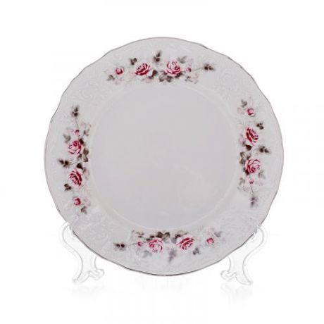 Набор тарелок BERNADOTTE, Роза серая, 19 см, 6 предметов