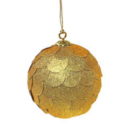 Шар новогодний ENJOYME, PAPER BALL, 9,1 см, золото