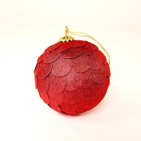Шар новогодний ENJOYME, PAPER BALL, 9,1 см, красный