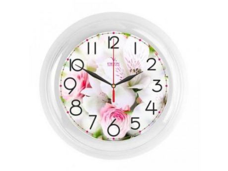 Часы настенные ВЕГА, 28 см, букет роз