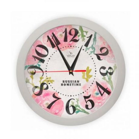 Часы настенные ВЕГА, Розовые маки, 28,5 см