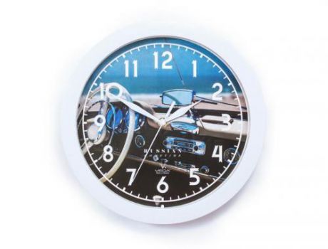 Часы настенные ВЕГА, Белый руль, 29 см