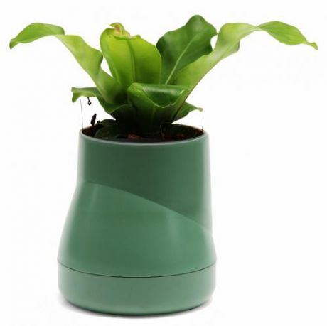 Горшок цветочный QUALY, Hill Pot, 13*13,7*13 см, зеленый