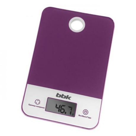 Весы кухонные bbk, 15,2*23,2 см, фиолетовый
