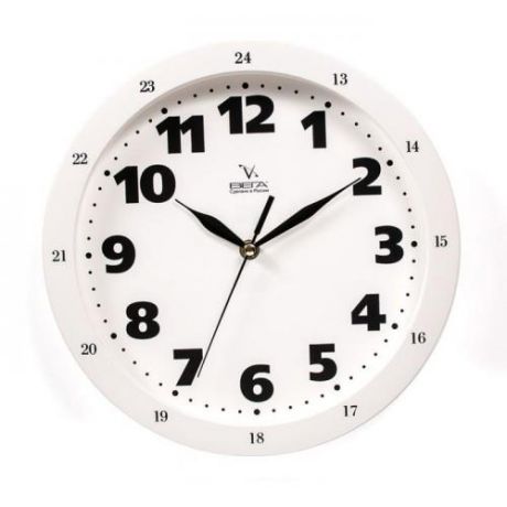 Часы настенные ВЕГА, 29 см, белый