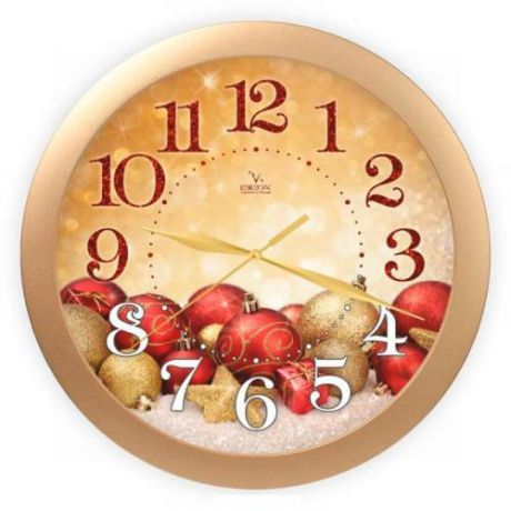 Часы настенные ВЕГА, Красные шары, 28,5 см