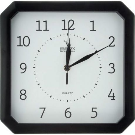 Часы настенные ВЕГА, 28*28 см, черный кант