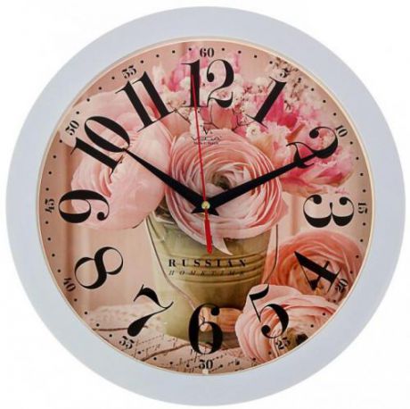 Часы настенные ВЕГА, Нежные розы, 28,5 см