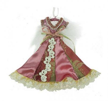 Елочная игрушка, Платье принцессы, 17 см