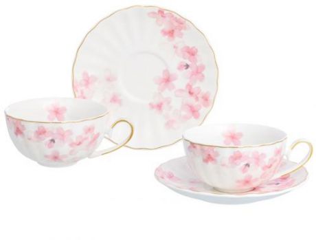Чайный набор Elan gallery, Цветущая розовая сакура, 4 предмета