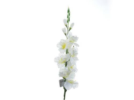 Декоративный цветок Gloria Garden, Белый гладиолус, 77 см