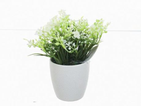 Декоративный цветок Gloria Garden, Белый вереск, 9,5*10,5*15 см