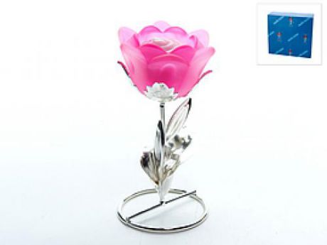 Подсвечник декоративный ENS, Розовый цветок, 8,5*7,5*14,5 см