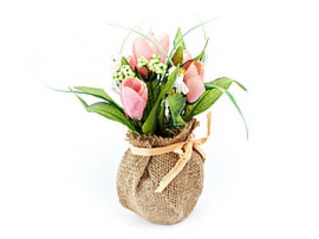 Декоративный цветок Gloria Garden, Букет тюльпанов, 10*10*21 см