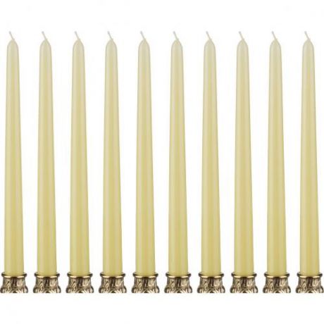 Набор свечей Adpal, 29 см, 10 шт, желтый