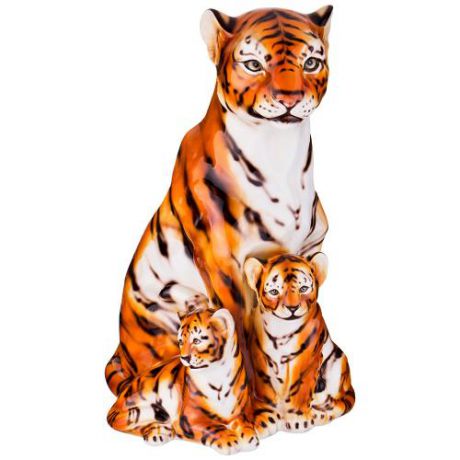 Фигурка декоративная CERAMICHE BOXER, Тигр с тигрятами, 36*34*57 см