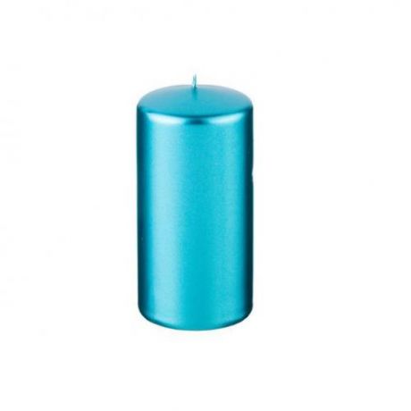 Свеча Adpal, 12*5,8 см, лазурный металлик