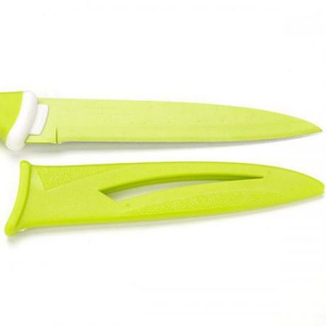 Нож для чистки овощей и фруктов MAYER & BOCH, 25 см, зеленый, с чехлом