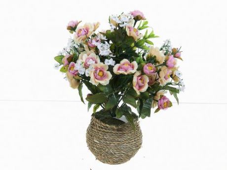 Декоративные цветы Gloria Garden, Розовый куст, 22,5*17*30 см, в горшке