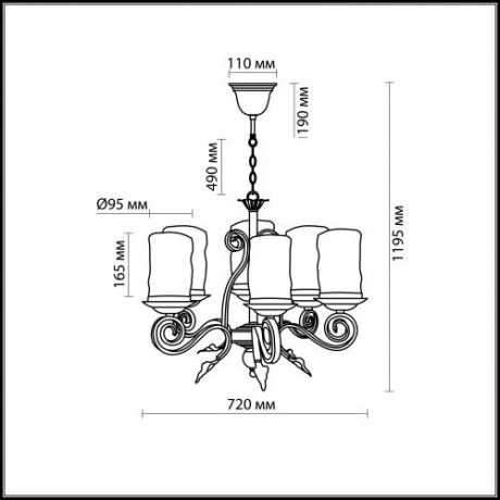 Подвесная люстра Odeon Light Bosta 2438/6