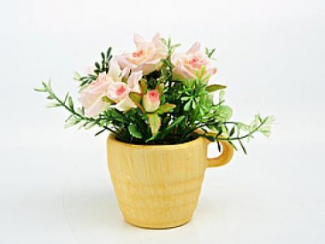 Декоративные цветы Gloria Garden, Роза кустовая, 13,5*12,5*14 см, в горшке