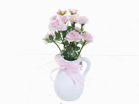 Декоративные цветы в горшке Gloria Garden, Розовый букет, 13*14*25 см