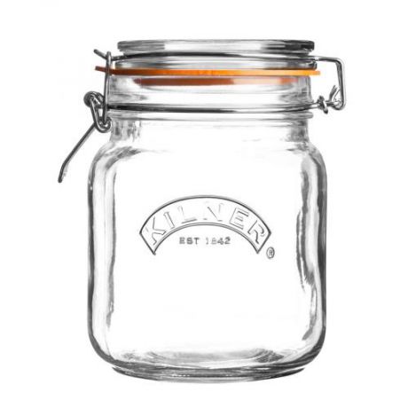 Банка для хранения KILNER, Clip Top, 1 л, квадратная