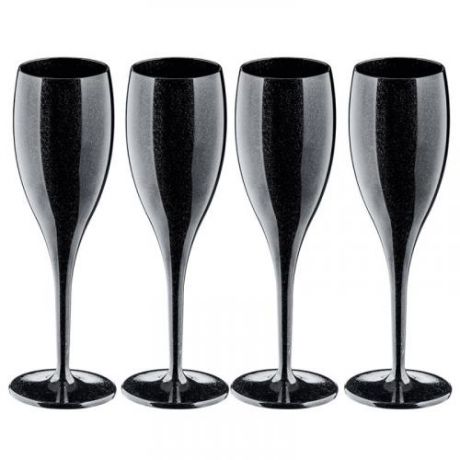Набор одноразовых фужеров для шампанского koziol, CHEERS, 4 предмета, черный