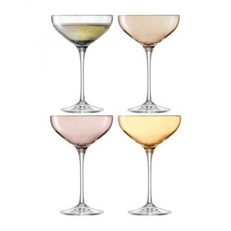 Набор бокалов для шампанского LSA International, POLKA, 4 предмета, металлик
