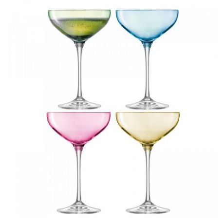 Набор бокалов для шампанского LSA International, POLKA, 4 предмета, пастельный