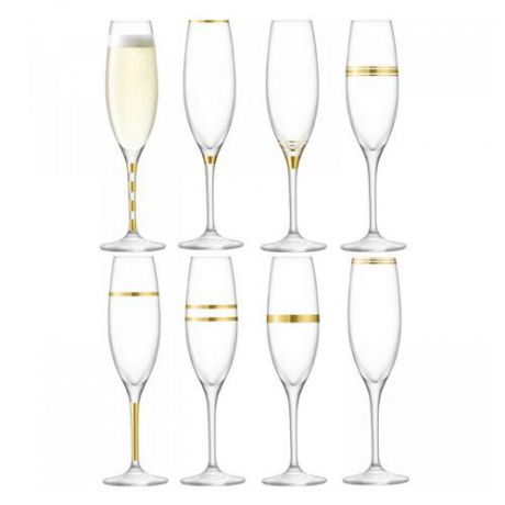 Набор бокалов для шампанского LSA International, DECO, 225 мл, 8 предметов